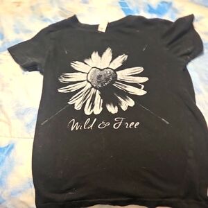 Wild & Free Black Kids T-Shirt